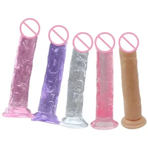 Dildos Joguines sexuals Dick barats suau femení vagina clítoris masturbadors anals penis amb ventosa 5 colors consolador consolador Gode