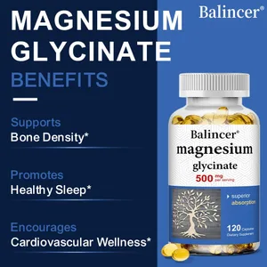كبسولات جليسينات المغنيسيوم 500 مجم - تدعم صحة المفاصل والعضلات والقلب وتعزز النوم العميق