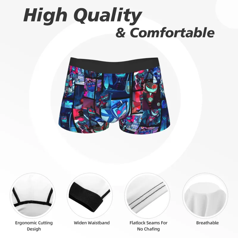 Homens Vox Boxer Briefs Shorts Calcinhas Roupa Interior de Poliéster Hazbined Hotels Masculino Novidade S-XXL Cuecas