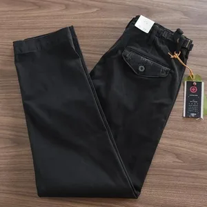 Kraftig verktøy Bukser med rette ben Herre koreanske Ami Kaji Ren bomull Herre Langbukser Gamle slitte hull Uformelle bukser Bomull Herre Jeans
