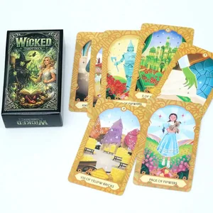 Wicked Tarot Deck - Volledige traditionele tarotset met 78 kaarten Waarzeggerijkaarten met fantasiethema voor beginners en verzamelaars