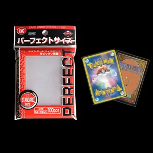 64x89mm Card Sleeve Barrier Board Game KMC Clear Pokemon Perfect Size Card Sleeves Trading Cards Passer Standard Transparent ydre