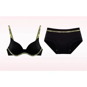 새로운 트렌드 도파민 컬러 매끄러운 브래지어 세트 작은 유방 리프트 무선 컴포트 뷰티 백 데일리 캐주얼 플러스 사이즈 32-38