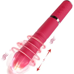 Проштовхуючий вібратор G Spot Кліторальний вібратор Водонепроникний і перезаряджається Реалістичний силіконовий фалоімітатор Вібратор Роза Секс-іграшки для жінок
