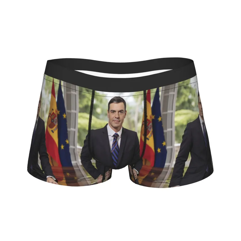Pedro Sanchez Cueca Impressão Tronco Venda Quente Calcinha Masculina Novidade Boxer Breve Presente de Aniversário