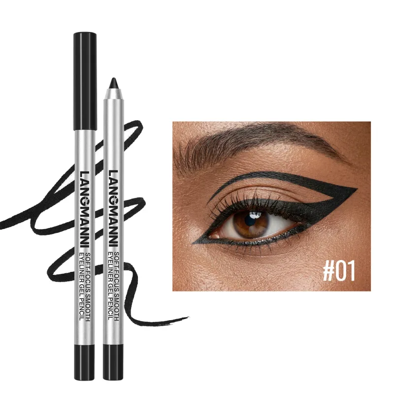 Pensil Gel Eyeliner Bersinar Mutiara Tahan Air dan Tahan Keringat Tahan Lama Halus Mudah untuk Warna Riasan Mata Wanita