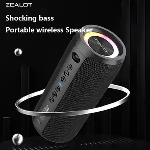 S51 Pro 40W 무선 스피커 야외 휴대용 서브우퍼 스피커 5200mAh 배터리 24시간 재생 시간 시끄러운 스테레오.