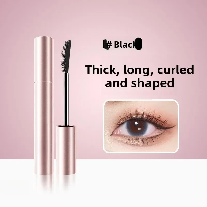 Silk Fiber Matte Mascara Makeup Ultra jemný kartáček prodlužuje řasy Voděodolná Rychleschnoucí Hnědá Černá Curling Mascara Comestic