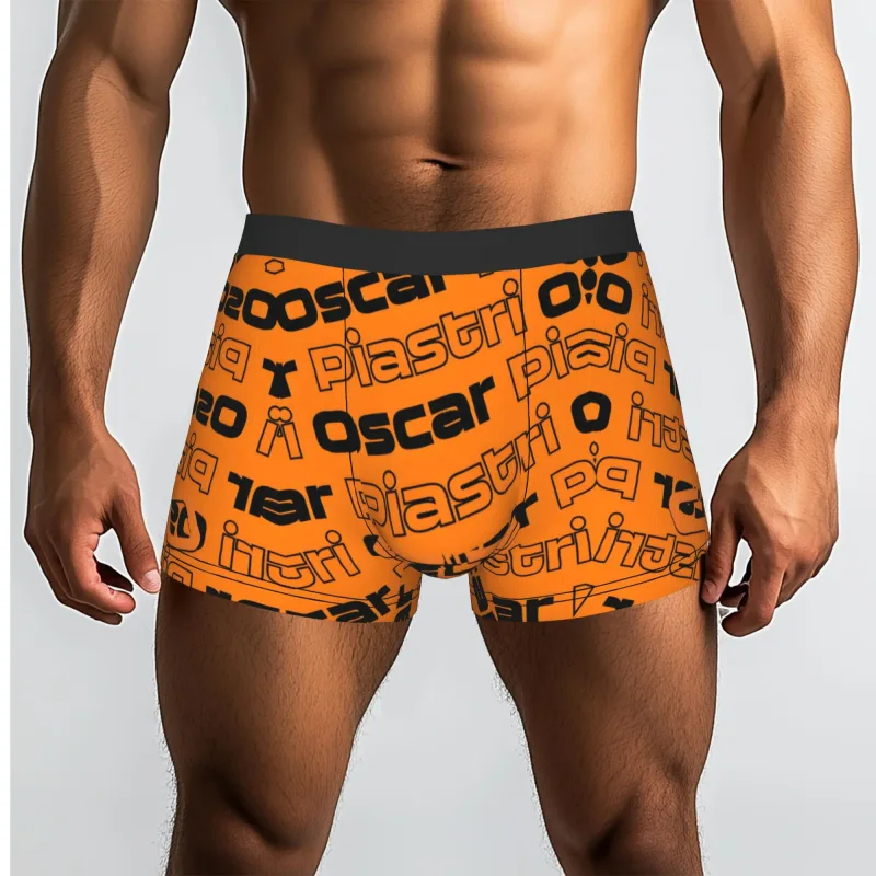 Novidade o-oscar p-piastri op 81 boxers shorts calcinha masculina respirável australiano f1 racing driver briefs roupa interior