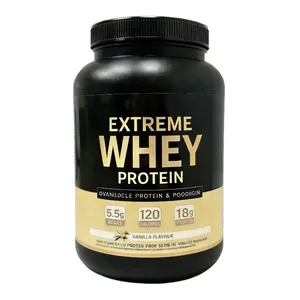 Heraproteiinijauhe Valkoinen Mass Gainer Lihaslisä Lihas Kasvu Urheilu Terveystuki kuntosalille Vanilja Maku 1000g