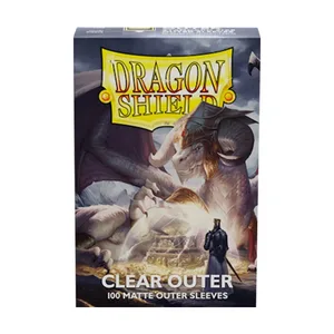 100 karat klare ydre Dragon Shield-korthylstre, mat klare TCG-ærmer i standardstørrelse TCG-kortbeskytter MGT/PTCG/FAB-cover