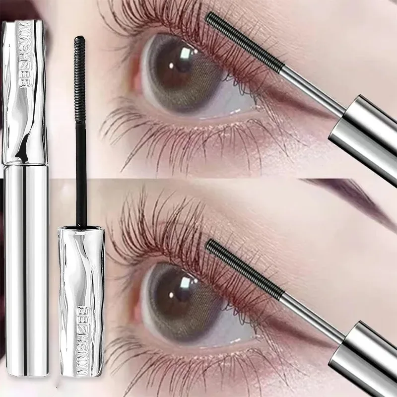 Steel Tube Mascara-Speciální spirálový kartáček Vodotěsná dlouhotrvající řasenka z hedvábných vláken udrží každou řasu natočenou po dlouhou dobu