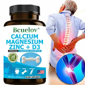 Bcuelov Kalsium Magnesium Sinkki D3-vitamiinilisä - Luut Hampaat Lihakset Hermot Metabolia Proteiinisynteesi Immuunijärjestelmä