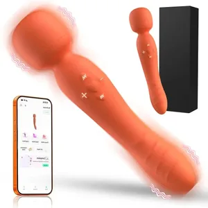 Smart APP Бездротовий пульт дистанційного керування AV Magic Wand Вібратор Потужний G Spot Clit Stimulator Жіноча USB Перезаряджається Водонепроникна секс-іграшка для дорослих