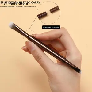 6 Adet Mini Seyahat Makyaj Fırça Seti Kutusu Ile Taşınabilir Kozmetik Pudra Fondöten Allık Kapatıcı Fırçalar Makyaj Araçları
