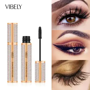Diamond 4D řasenka Silk Fiber voděodolná dlouhé řasy prodloužení prodloužení tlustá černá řasenka oční make-up produkty kosmetika