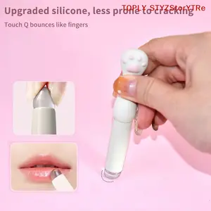 Silicone Lip Brush na May Cover Angled Concealer Brushes Lip Balm Lip Gloss Angled Head Concealer Brushes Cat Paw Make Up Brushes
