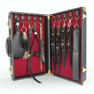 Γνήσιο δέρμα 8 τεμαχίων σετ προπέλματος bondage choker με δεμένα μάτια γνήσιο δέρμα σεξουαλικά παιχνίδια για ενήλικες SM εναλλακτικά παιχνίδια.Dom Sub